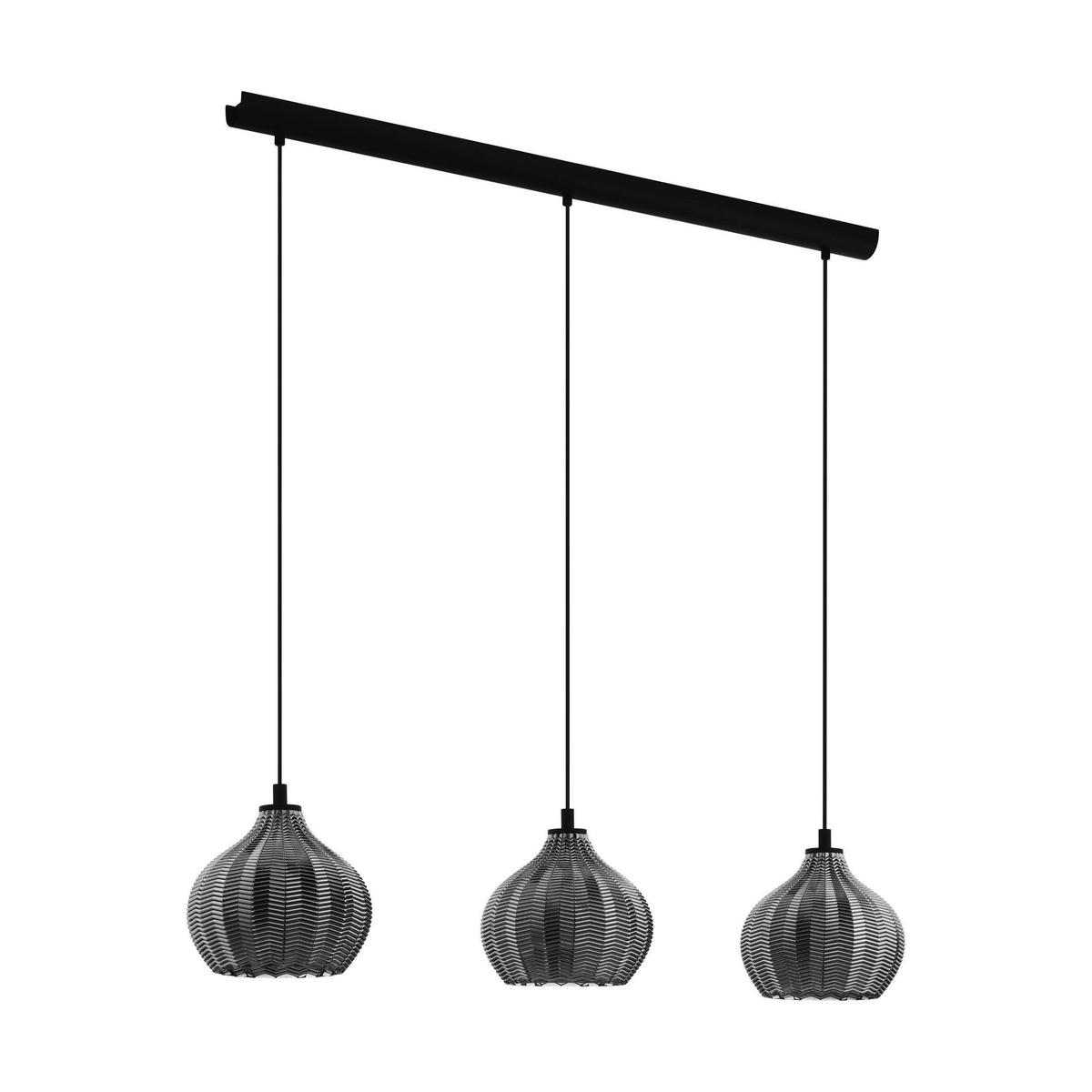 HÄNGELEUCHTE 105/23/110 cm   - Schwarz, Design, Glas/Metall (105/23/110cm) - Eglo