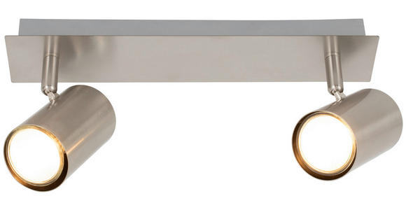 DECKENLEUCHTE 36/12/6 cm  - Nickelfarben, Trend, Metall (36/12/6cm) - Novel