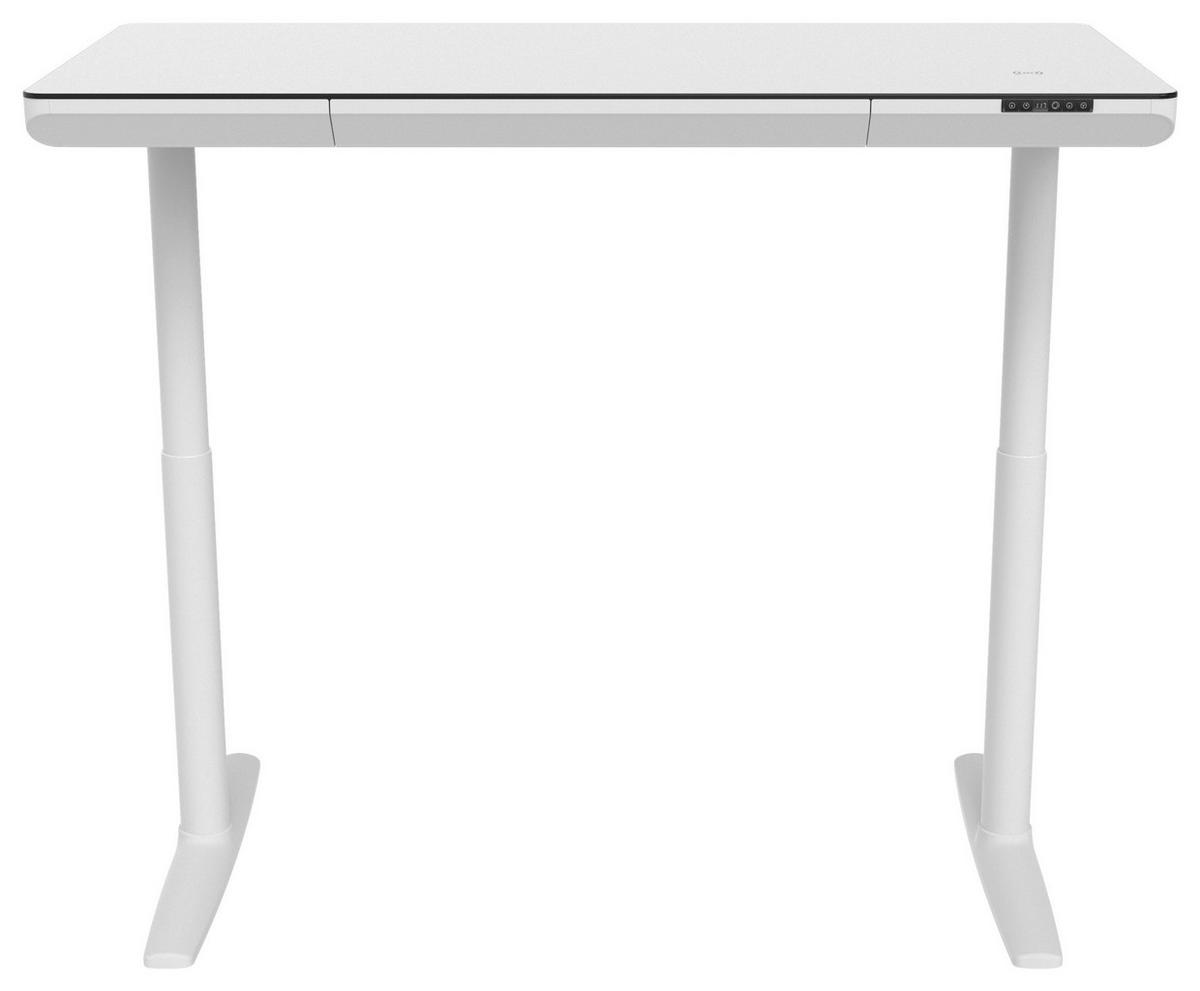 SKRIVBORD 140/70/73-118 cm  i vit  - vit, Design, metall/trämaterial (140/70/73-118cm) - Novel