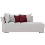 LIEGE  in Webstoff Weiß  - Chromfarben/Bordeaux, Design, Kunststoff/Textil (220/93/100cm) - Xora