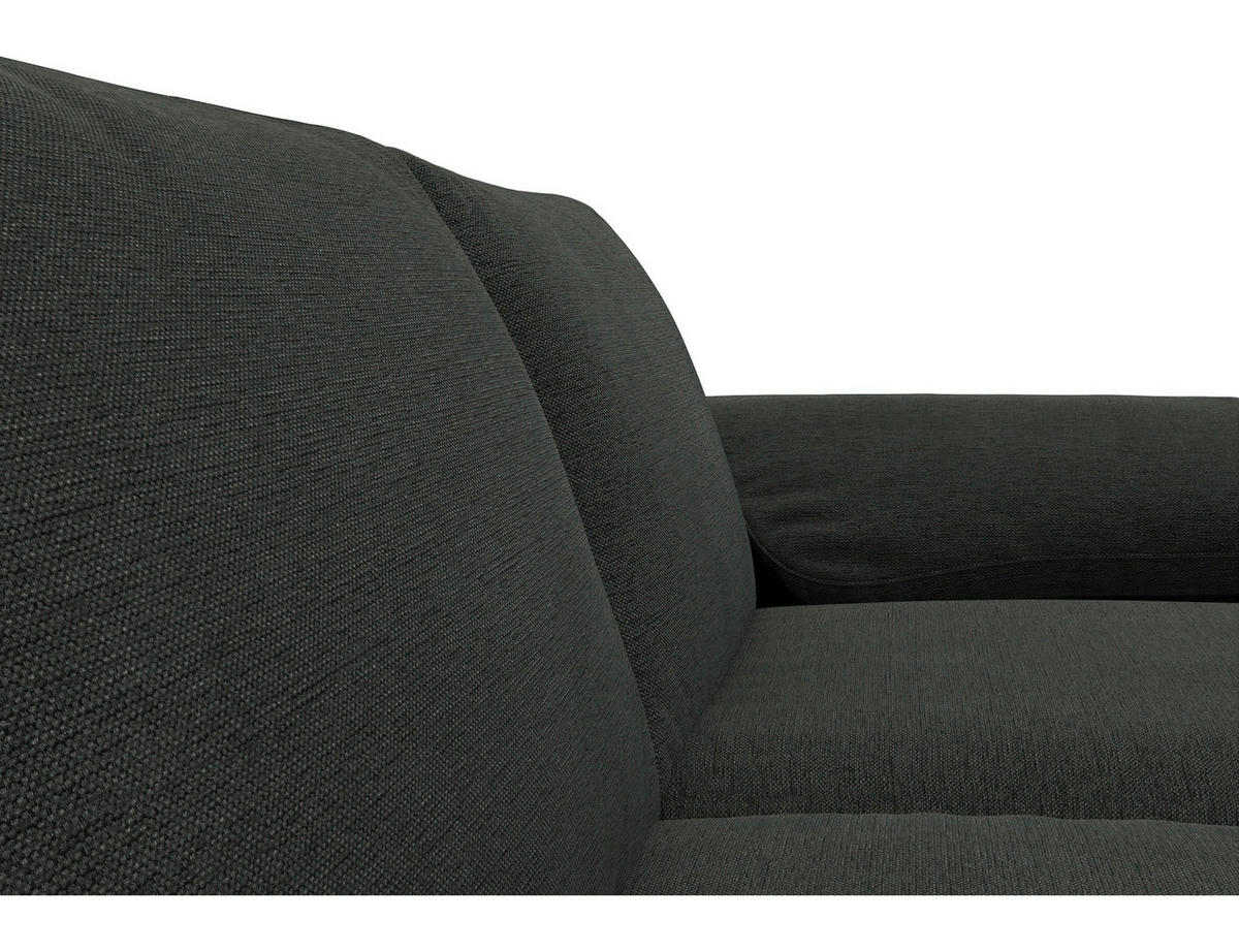 ECKSOFA Waldgrün Flachgewebe  - Waldgrün/Alufarben, Design, Textil/Metall (274/159cm) - Livetastic