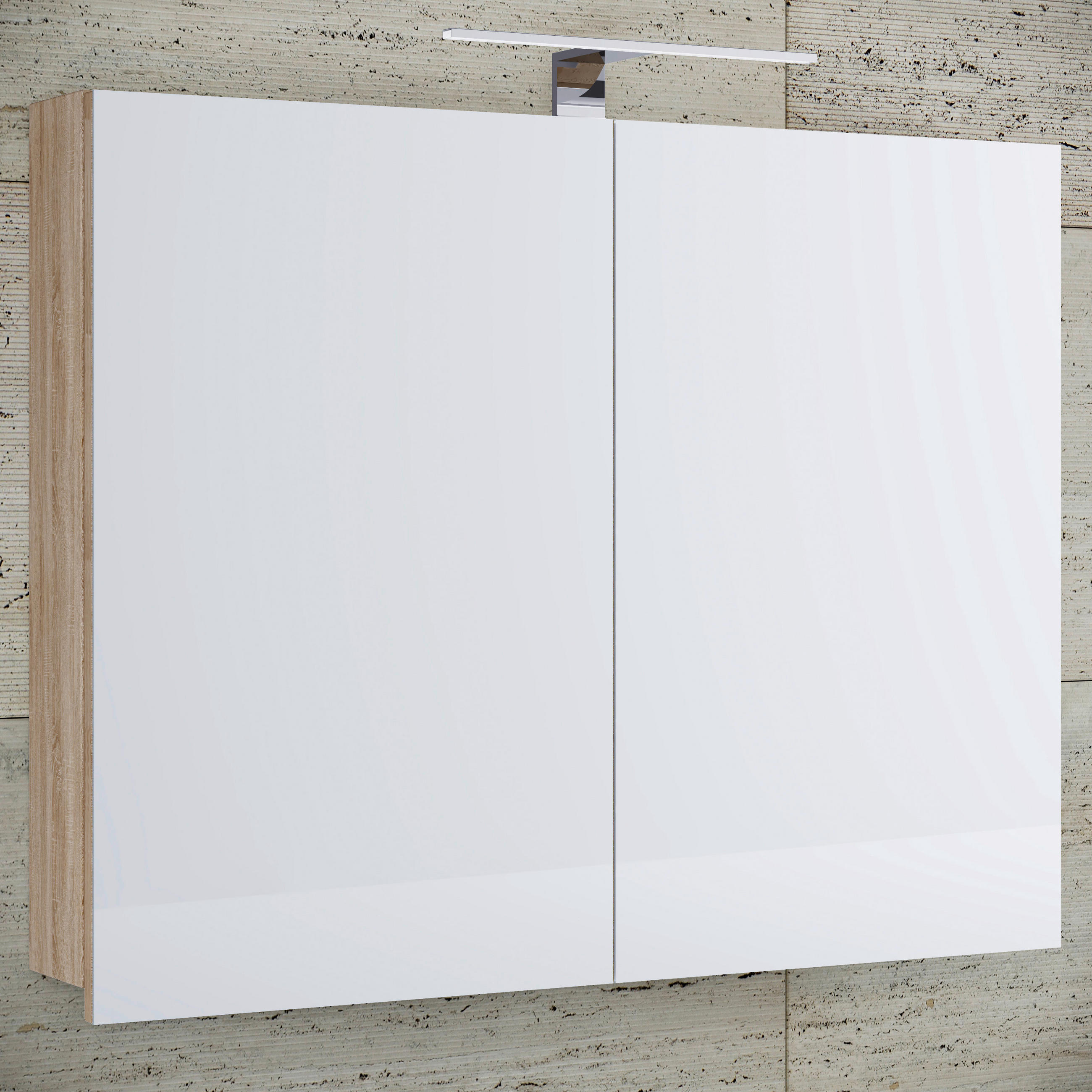 SPIEGELSCHRANK 60/59,2/12 cm  - Sonoma Eiche, MODERN, Glas/Holzwerkstoff (60/59,2/12cm) - MID.YOU