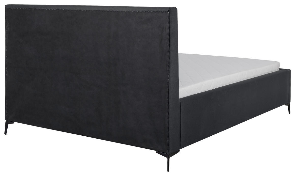 POLSTERBETT Lattenrost, Bettkasten 140/200 cm  in Schwarz  - Birkefarben/Schwarz, KONVENTIONELL, Holz/Textil (140/200cm) - Boxxx