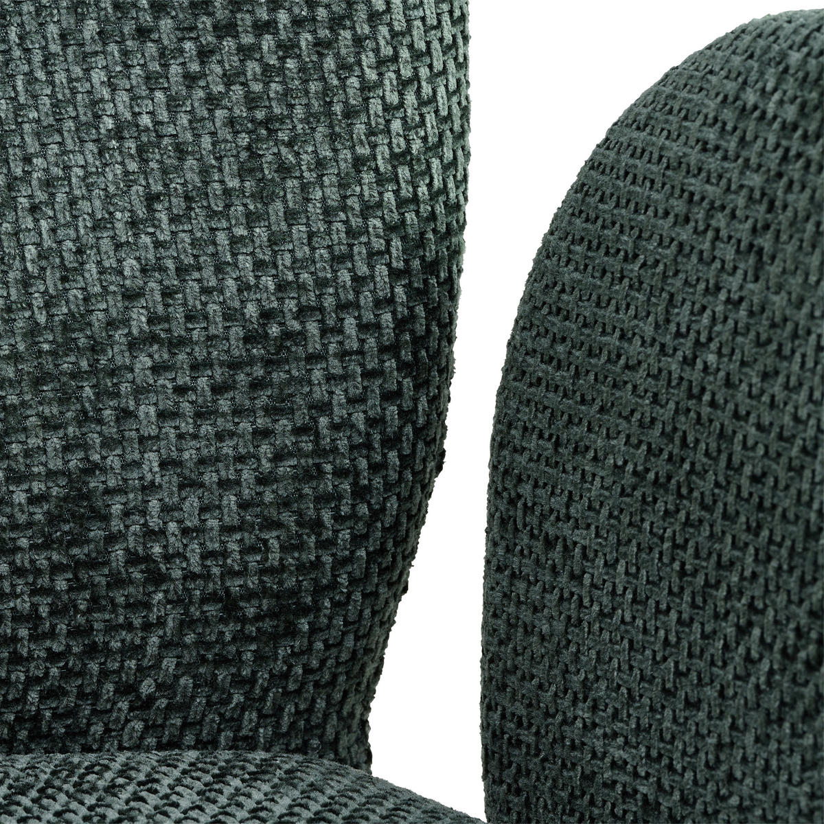 ARMLEHNSTUHL  in Eisen Chenille  - Dunkelgrün/Schwarz, LIFESTYLE, Holz/Textil (60/87/65cm) - Livetastic