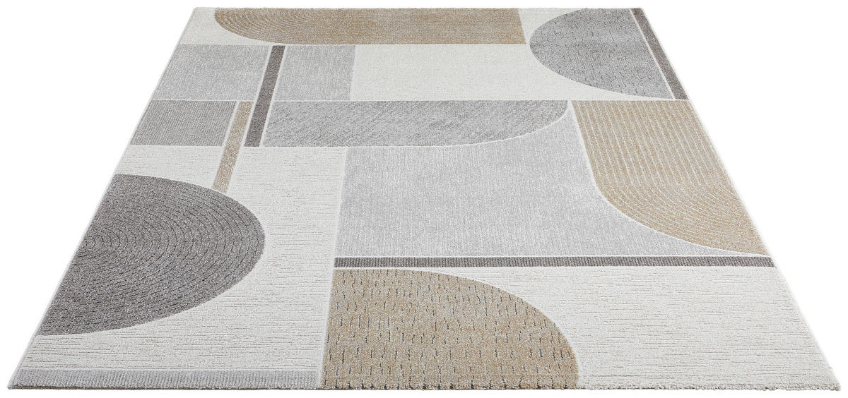 WEBTEPPICH 160/230 cm Valencia Grau, Goldfarben, Hellgrau  - Goldfarben/Hellgrau, Design, Textil (160/230cm)