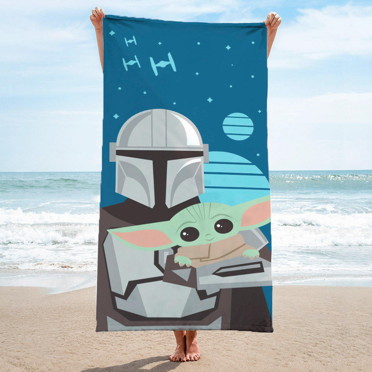 STRANDTUCH Star Wars Grau 150/70 cm  - Grau, Basics, Textil (150/70cm)