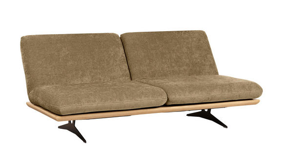 SCHLAFSOFA Palermo in Grün, Eichefarben  - Eichefarben/Beige, Design, Holz/Textil (204/92/90cm) - Dieter Knoll