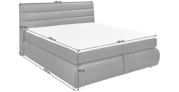 BOXSPRINGBETT 180/200 cm  in Anthrazit  - Anthrazit/Silberfarben, KONVENTIONELL, Holz/Kunststoff (180/200cm) - Esposa