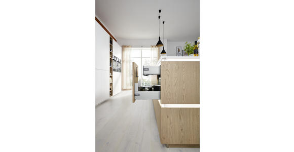 EINBAUKÜCHE - Weiß, Natur, Holzwerkstoff - Dieter Knoll