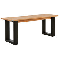 SITZBANK in Holz Kernbuche  - Schwarz/Kernbuche, Natur, Holz (160/38/45cm) - Livetastic