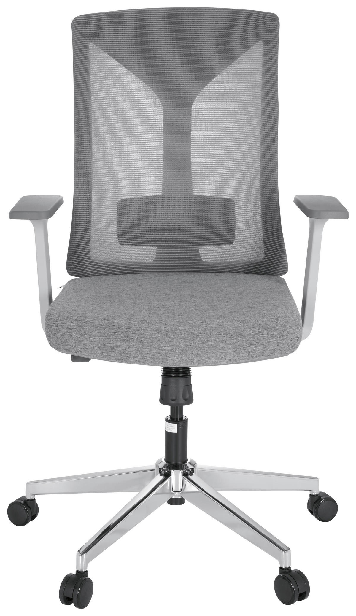 DREHSTUHL Netzbespannung, Flachgewebe Grau, Weiß  - Weiß/Grau, MODERN, Kunststoff/Textil (63/116/66cm) - MID.YOU