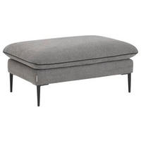 HOCKER in Textil Grau  - Chromfarben/Schwarz, Design, Textil/Metall (106/71/47cm) - Chilliano