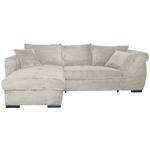 ECKSOFA Beige Cord  - Beige/Schwarz, KONVENTIONELL, Textil/Metall (168/258cm) - Carryhome