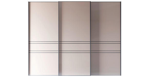 SCHWEBETÜRENSCHRANK 280/222/68 cm 3-türig Sandfarben, Eiche Artisan  - Sandfarben/Graphitfarben, Design, Glas/Holzwerkstoff (280/222/68cm) - Moderano