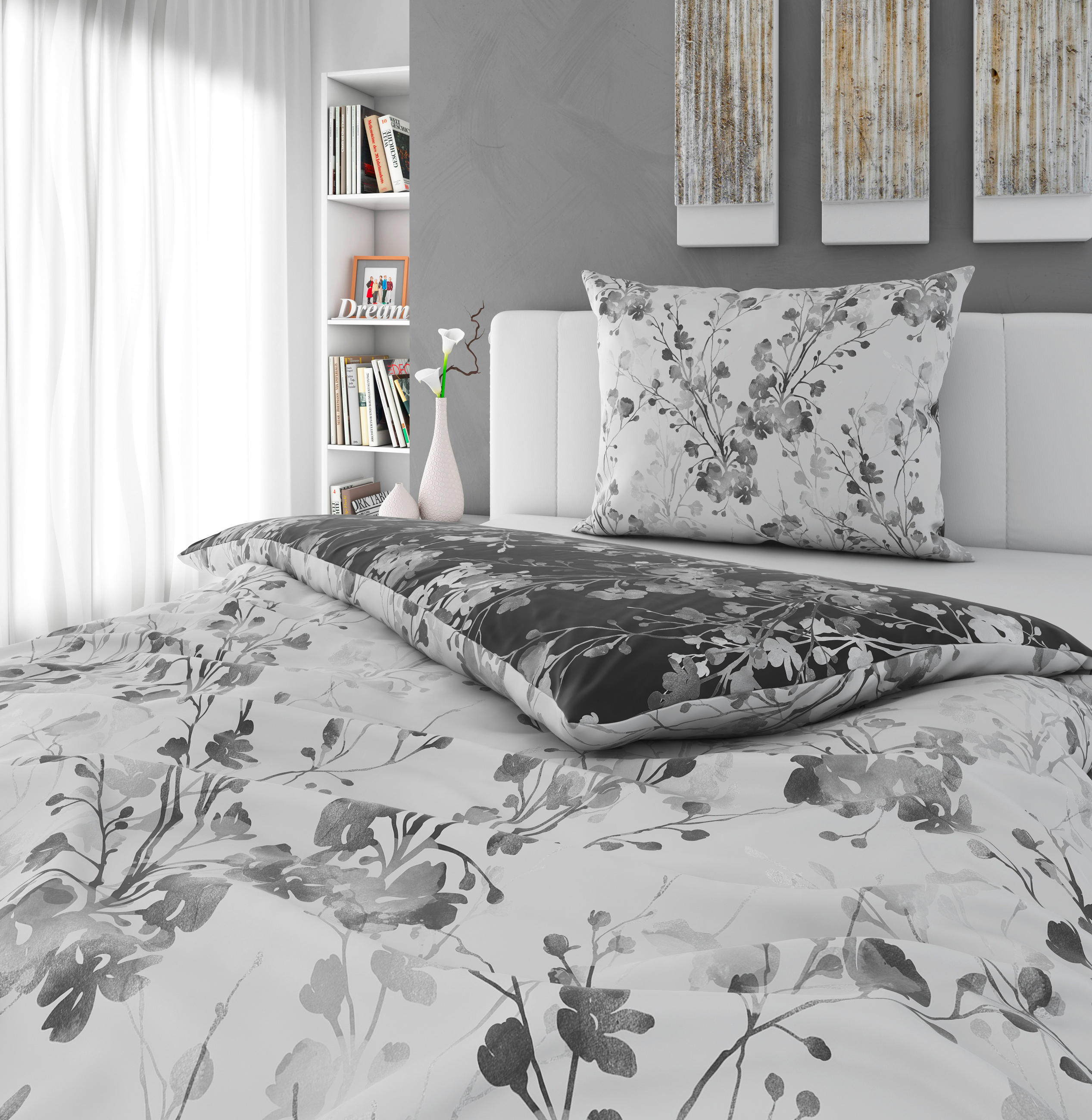 POSTELJINA SA DVA LICA LILIANA 140/200 cm saten srebrna - srebrna, Konvencionalno, tekstil (140/200cm) - Esposa
