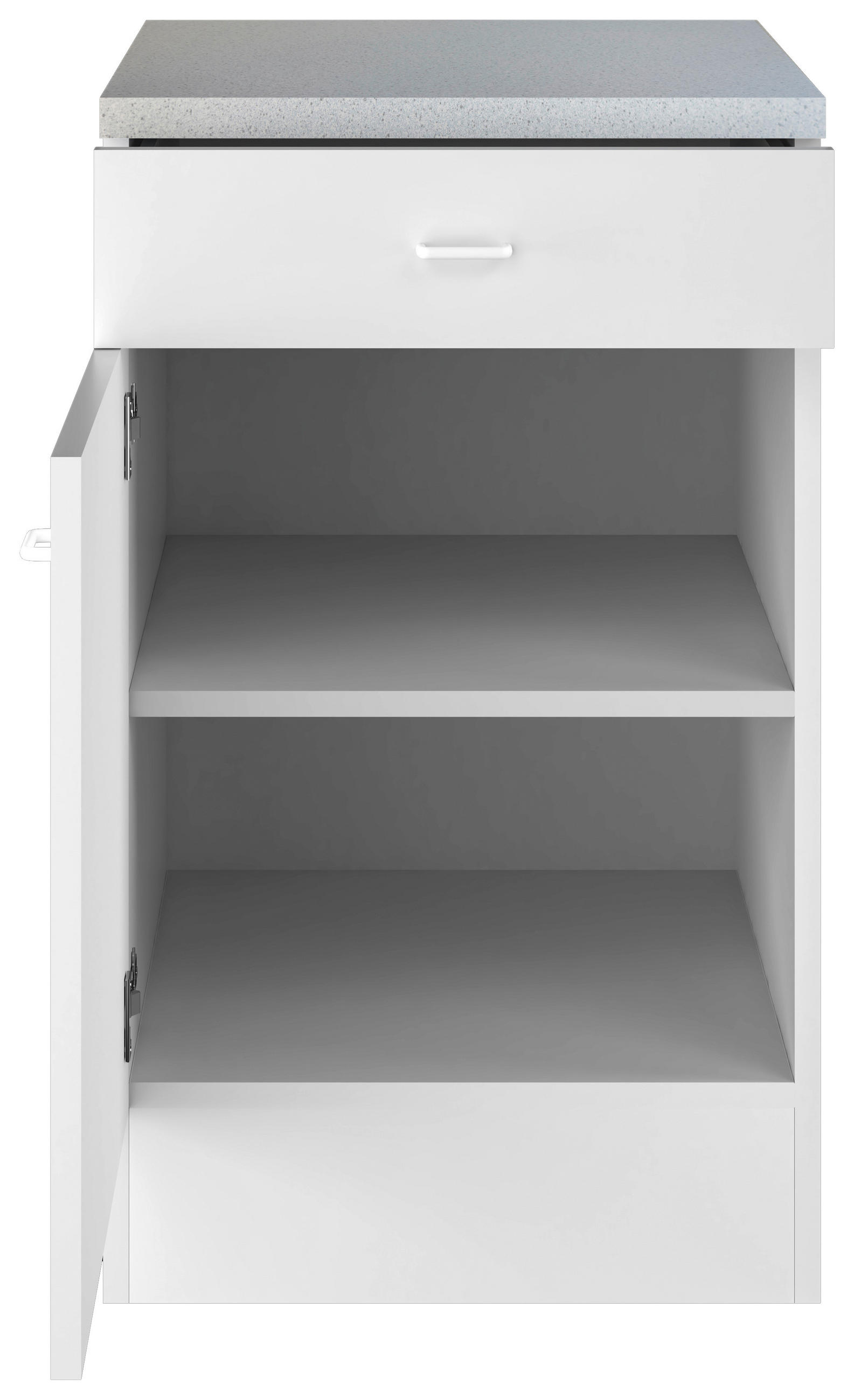 KÜCHENUNTERSCHRANK 50/85/50 cm in Weiß - Hellgrau/Weiß, KONVENTIONELL, Holzwerkstoff/Kunststoff (50/85/50cm) - FlexWell