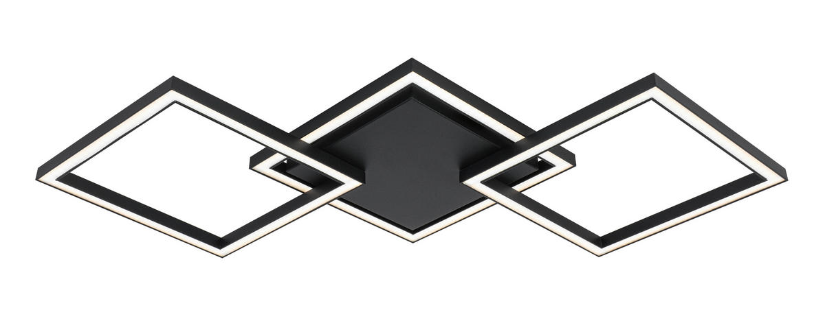 LED PLAFONJERA  - bela/crna, Trendi, metal/plastika (63/27,5/4,7cm) - Novel