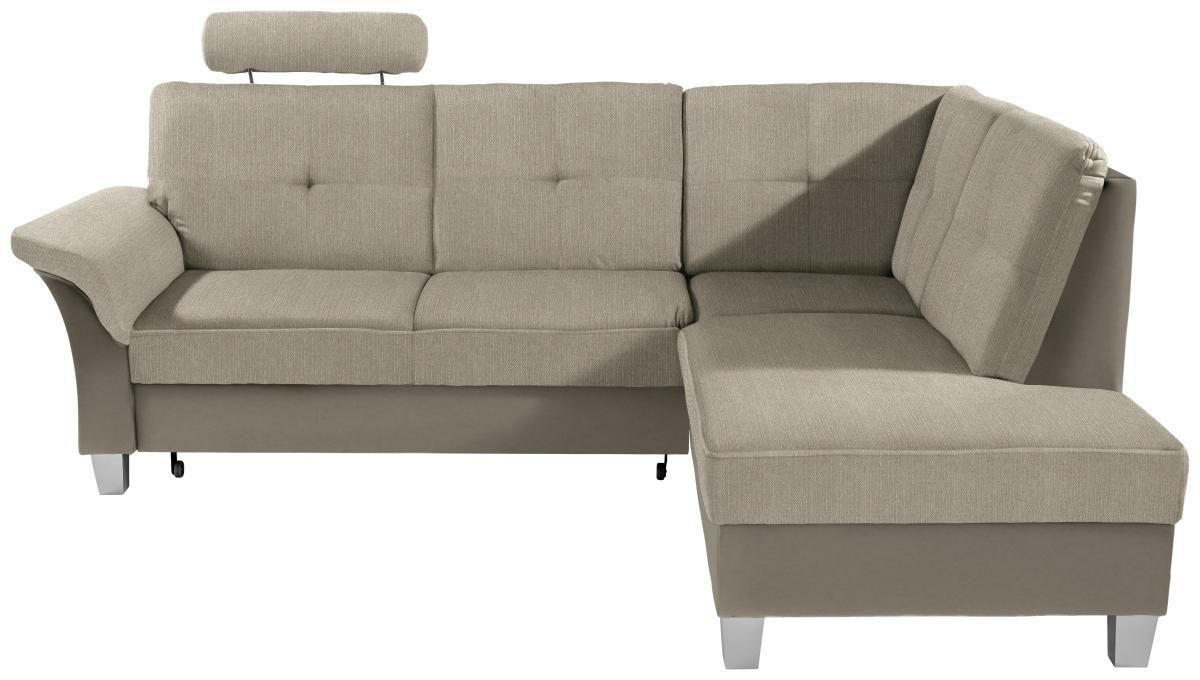 ECKSOFA in Webstoff Schlammfarben, Beige  - Schlammfarben/Beige, Konventionell, Holz/Textil (245/196cm) - Livetastic