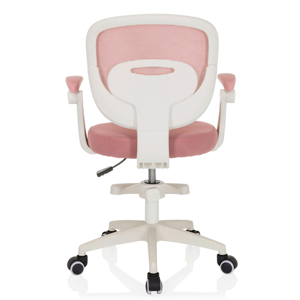 OTOČNÁ ŽIDLE PRO MLÁDEŽ, síťovina, růžová - bílá/růžová, Moderní, textil/plast (61/84-97/55cm) - MID.YOU