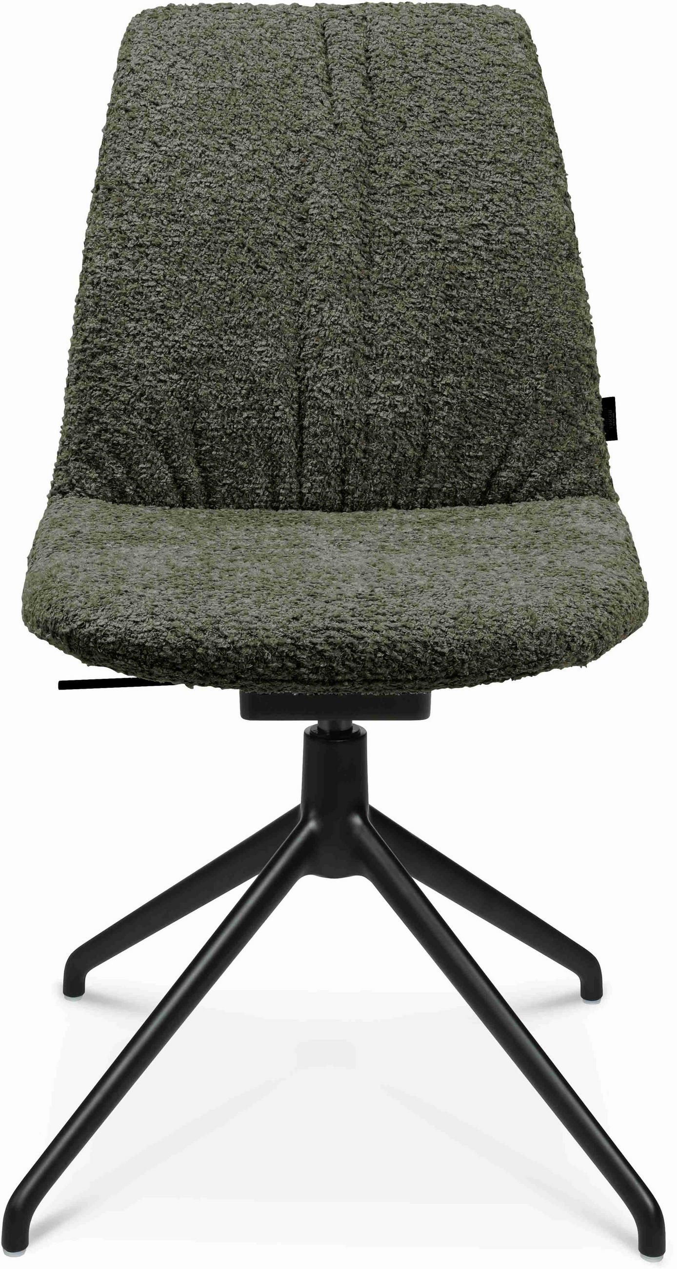 STUHL  in Aluminium Bouclé  - couleur d'aluminium/vert foncé, Design, métal/textile (46/81,5-84,5/55cm) - Johann Jakob