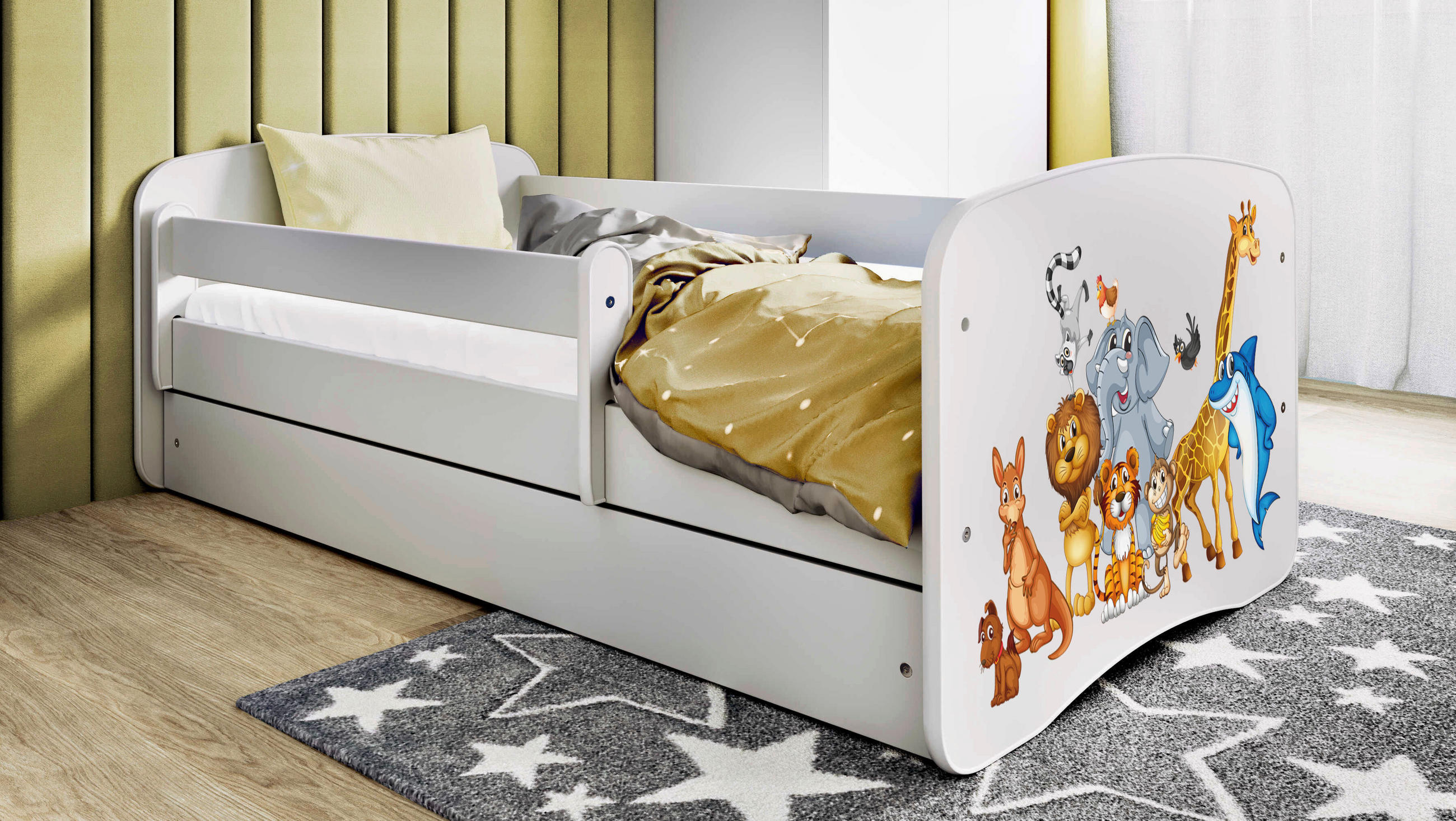 KINDER-/JUNIORBETT - Birkefarben/Weiß, MODERN, Holz/Holzwerkstoff (80/160cm) - MID.YOU