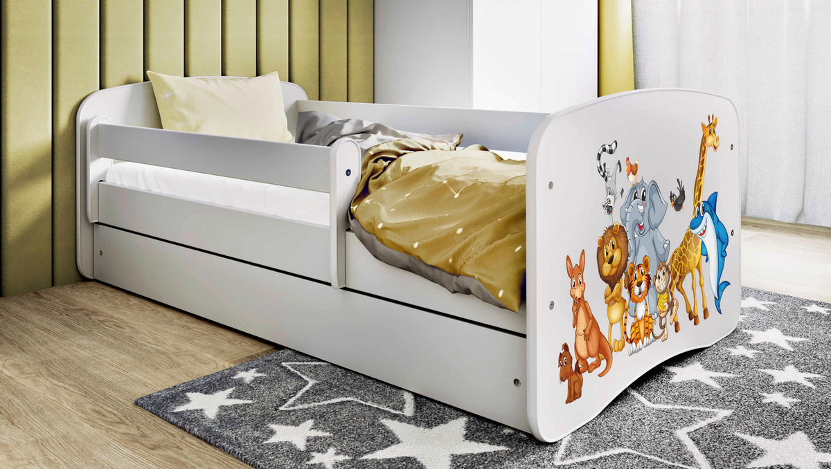 KINDER-/JUNIORBETT - Birkefarben/Weiß, MODERN, Holz/Holzwerkstoff (80/160cm) - MID.YOU