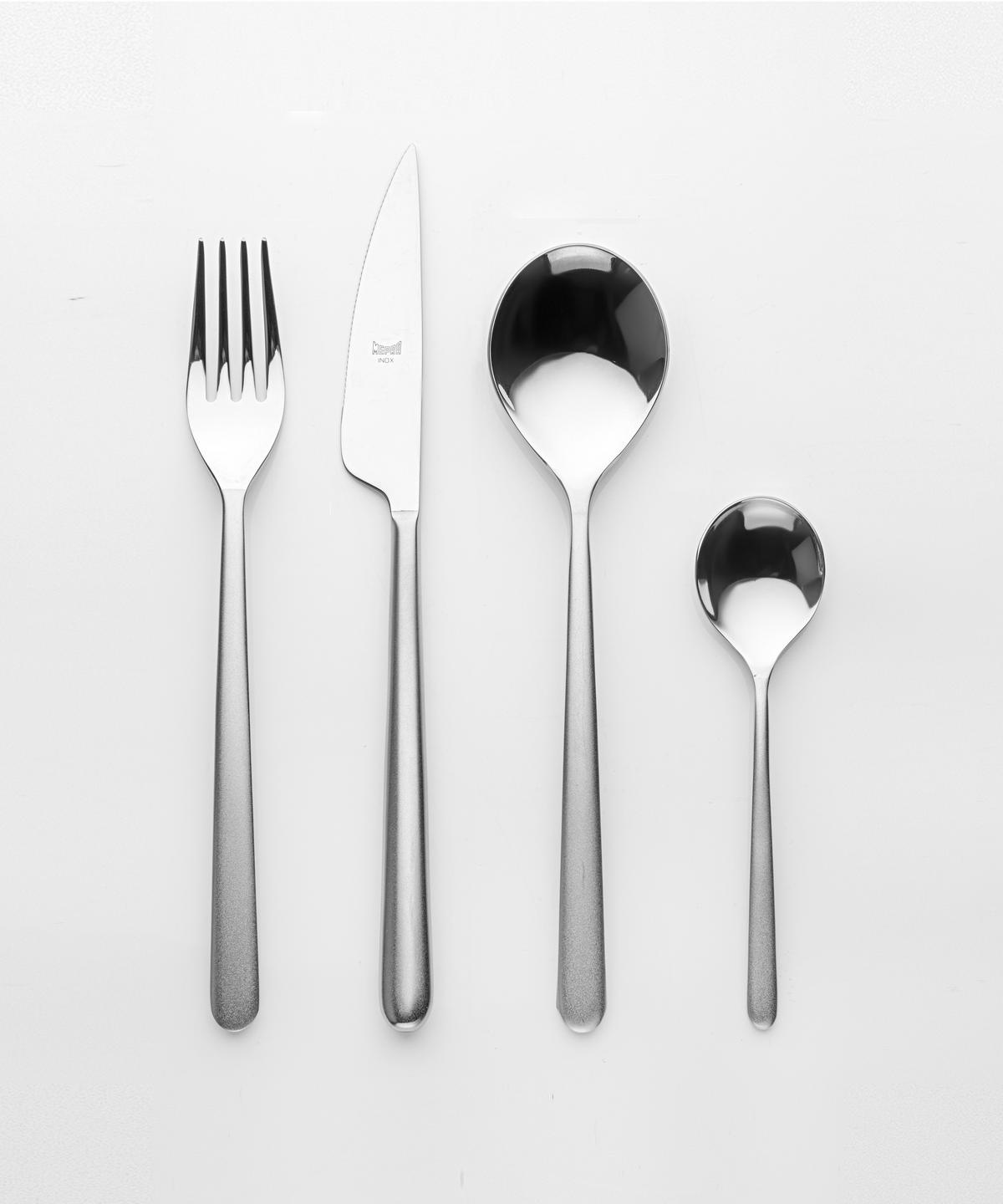 BESTECKSET 30-teilig   - Edelstahlfarben, Basics, Metall