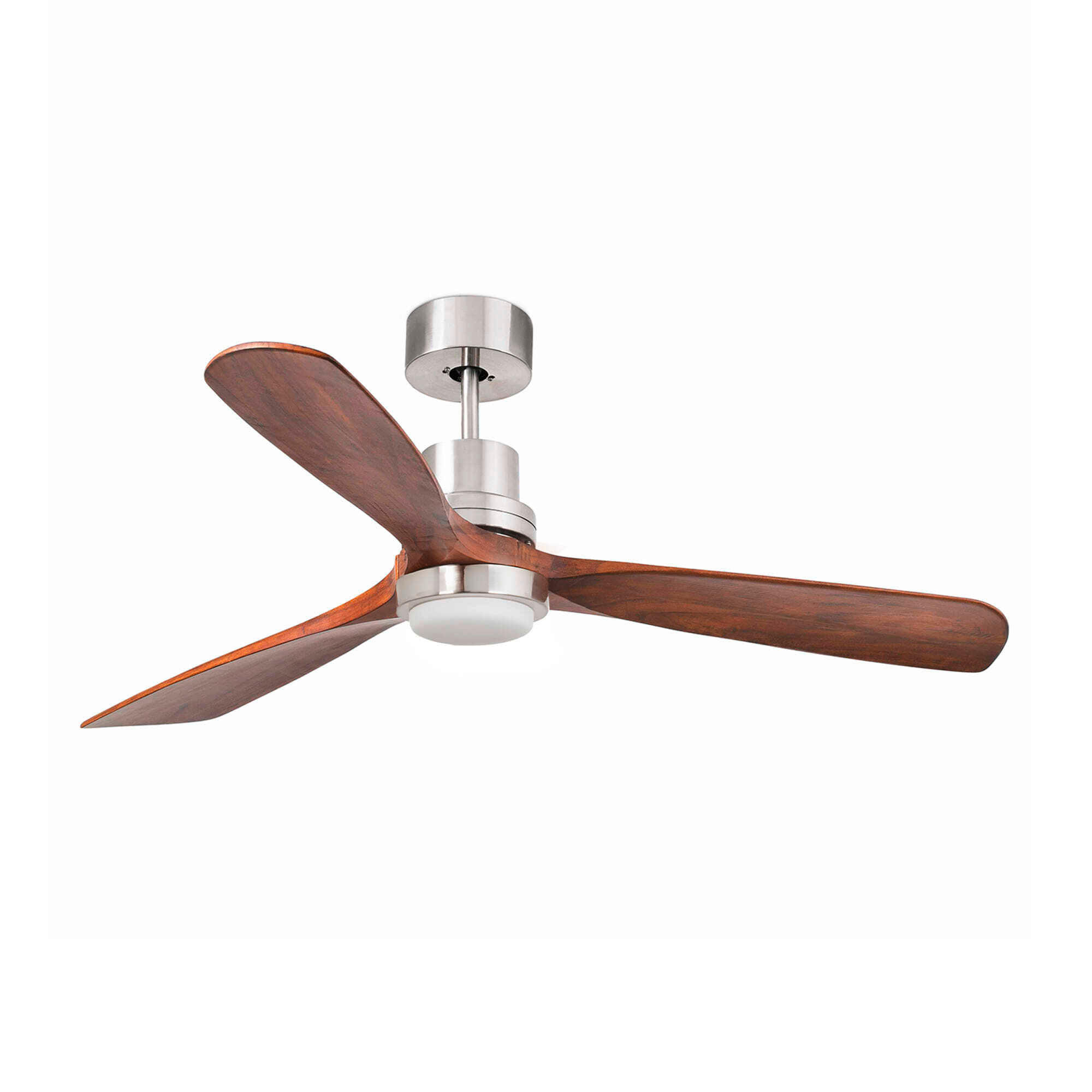 Ventilator mit Beleuchtung 132/39 cm   - Walnussfarben/Weiß, Natur, Holz/Metall (132/39cm)