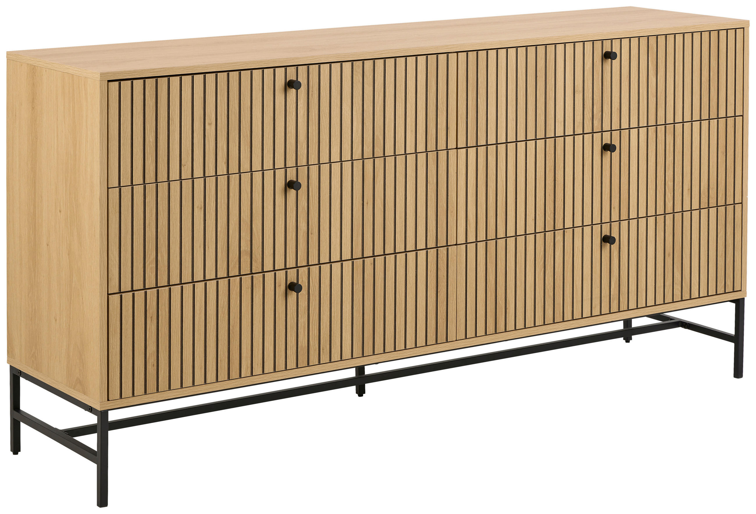 SIDEBOARD Albany  in 157/80,4/40 cm  - Eichefarben/Schwarz, Design, Holz/Holzwerkstoff (157/80,4/40cm)