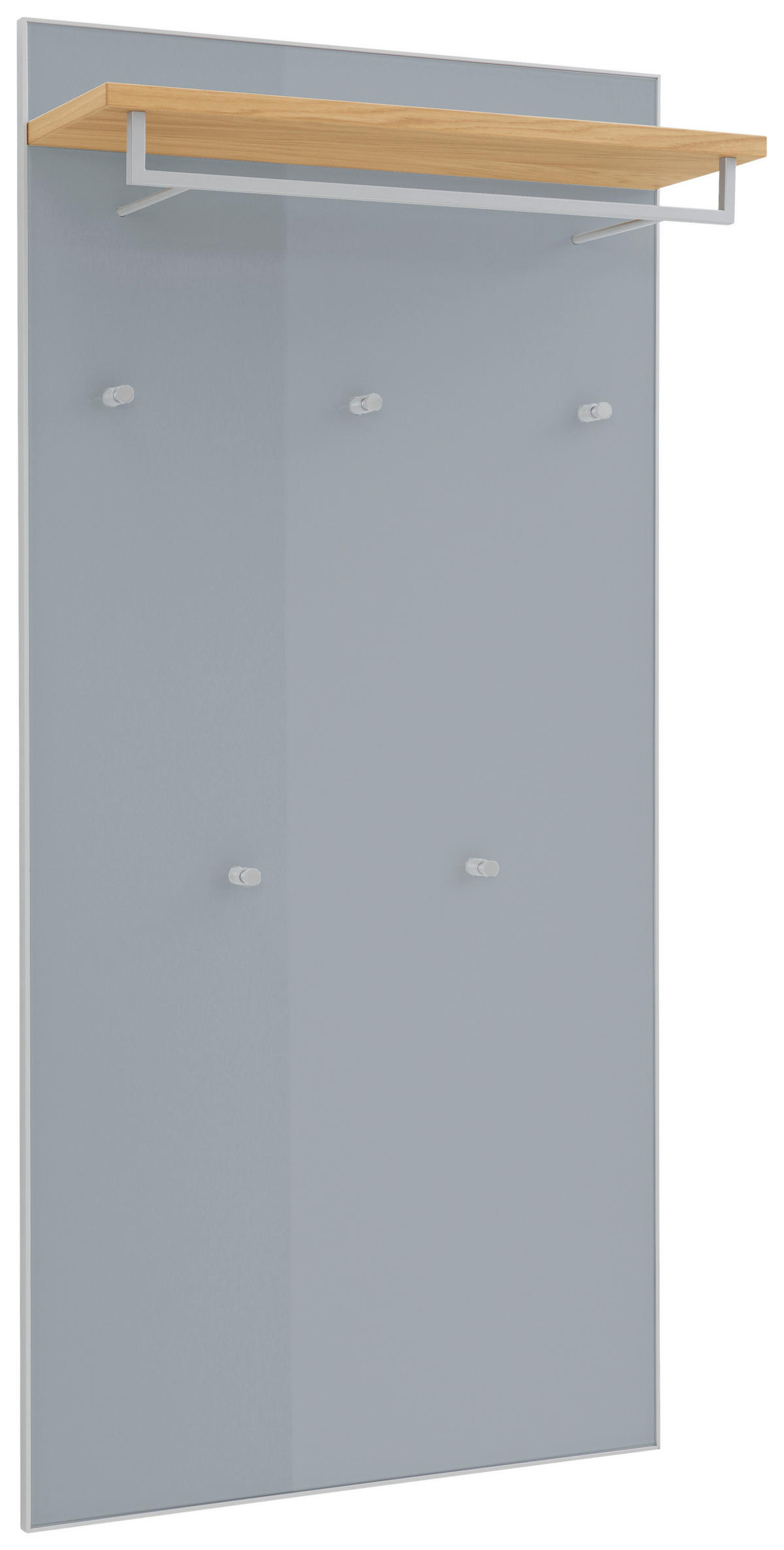 GARDEROBE 4-teilig  in 180/195/40 cm  - Alufarben/Grau, Design, Glas/Holz (180/195/40cm)