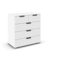KOMMODE 80/81/42 cm  in Weiss  - Weiss/Dunkelgrau, Design, Holzwerkstoff/Metall (80/81/42cm) - Carryhome