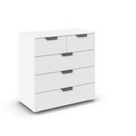KOMMODE  in 80/81/42 cm  - Dunkelgrau/Weiß, Design, Holzwerkstoff/Metall (80/81/42cm) - Carryhome