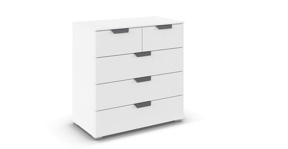 KOMMODE in 80/81/42 cm - Dunkelgrau/Weiß, Design, Holzwerkstoff/Metall (80/81/42cm) - Carryhome