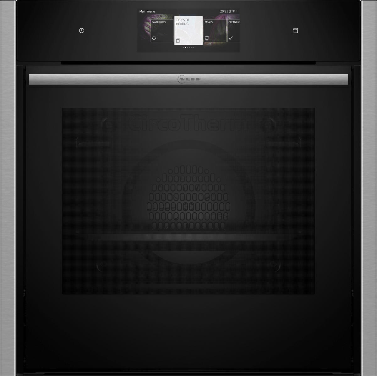 EINBAUBACKOFEN B64VT73N0  - Edelstahlfarben/Schwarz, Basics, Glas/Metall (59,6/59,5/54,8cm) - Neff