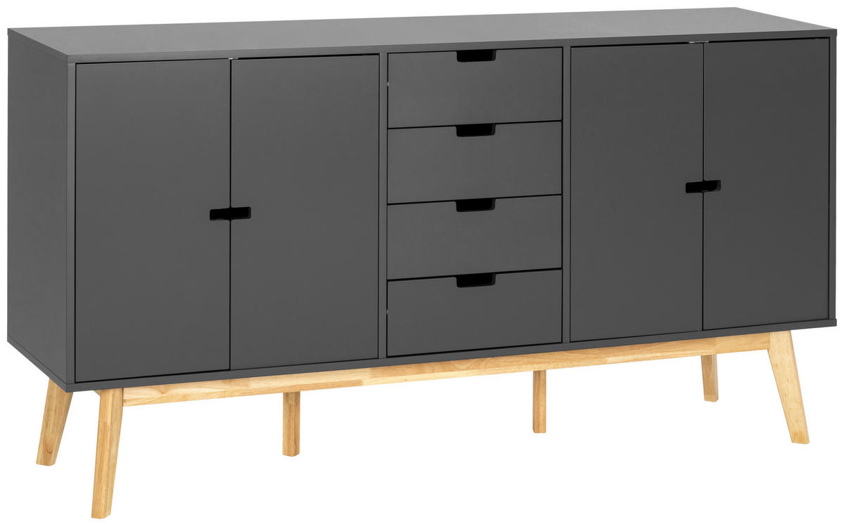 SIDEBOARD  in 160/86/40 cm  - Naturfarben/Grau, Design, Holz/Holzwerkstoff (160/86/40cm) - MID.YOU