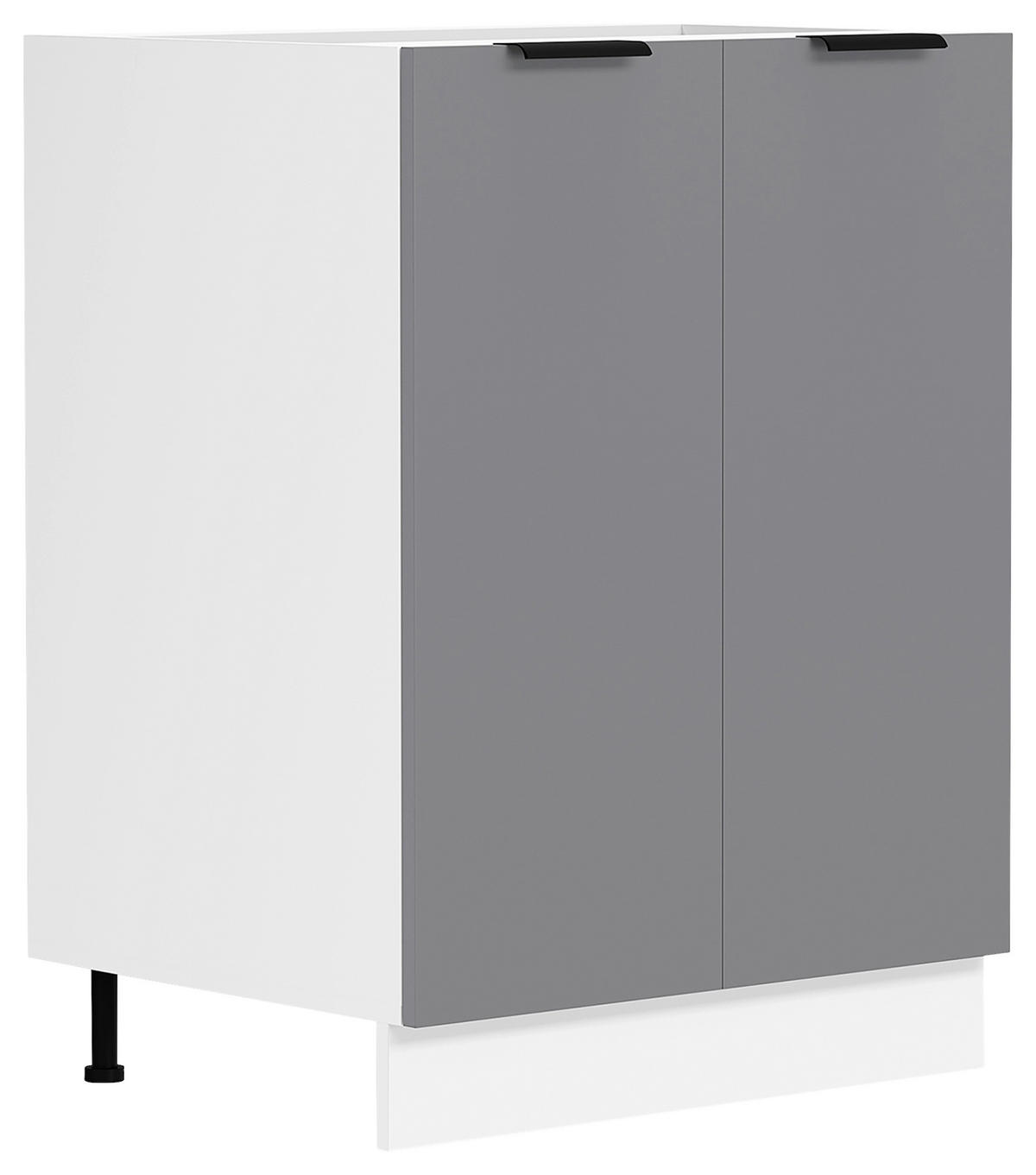 KÜCHENUNTERSCHRANK 60/82/46 cm  in Anthrazit, Weiss  - Weiss/Anthrazit, Trend, Holzwerkstoff/Kunststoff (60/82/46cm) - MID.YOU