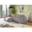 ECKSOFA Greige Flachgewebe  - Greige/Schwarz, KONVENTIONELL, Kunststoff/Textil (174/274cm) - Carryhome