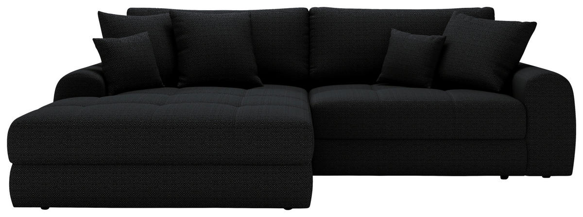 ECKSOFA LORSON Schwarz Struktur  - Beige/Schwarz, Design, Kunststoff/Textil (208/290cm) - Livetastic