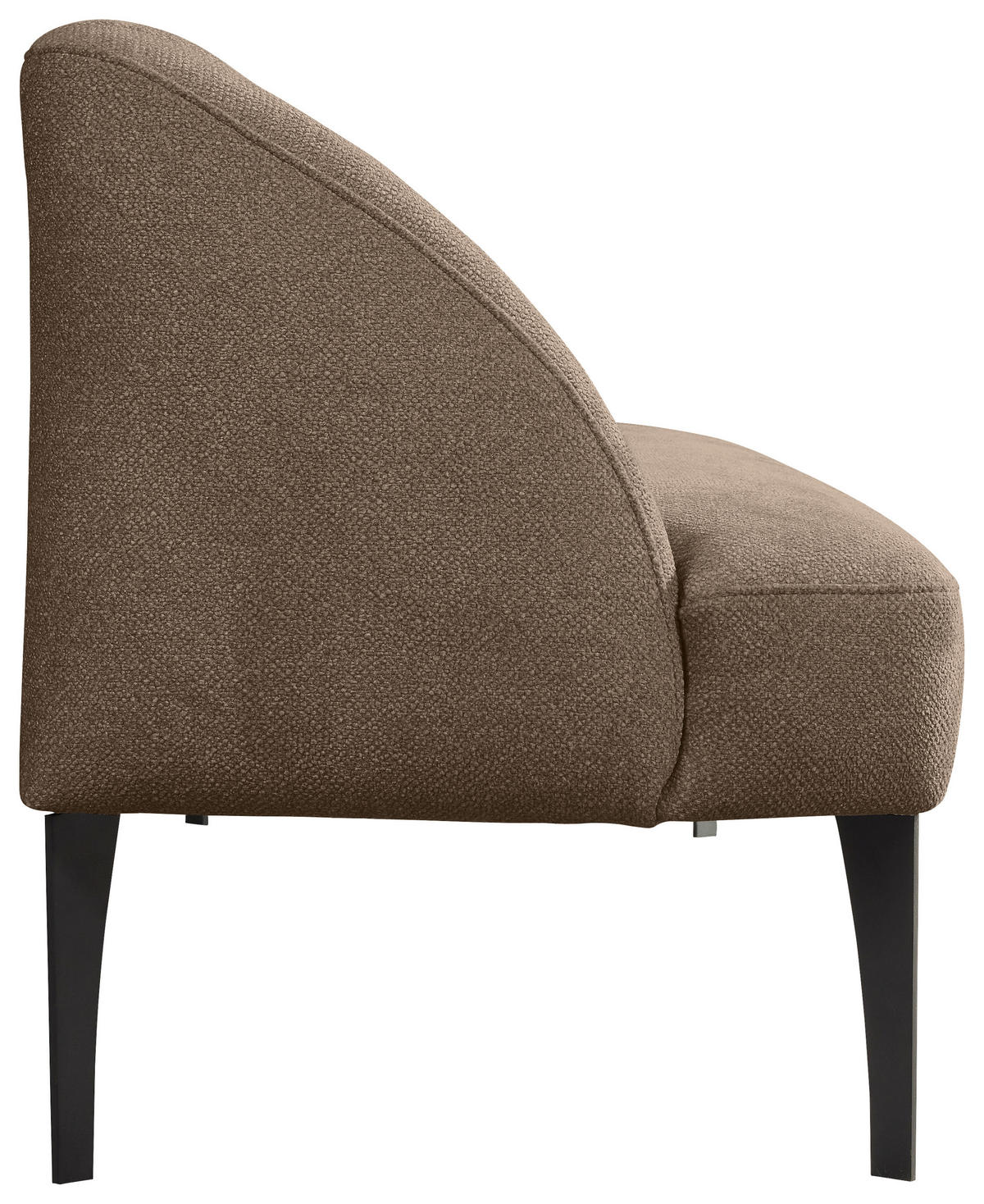 SITZBANK 217/85/72 cm Webstoff Braun Metall  - Schwarz/Braun, KONVENTIONELL, Textil/Metall (217/85/72cm) - Moderano