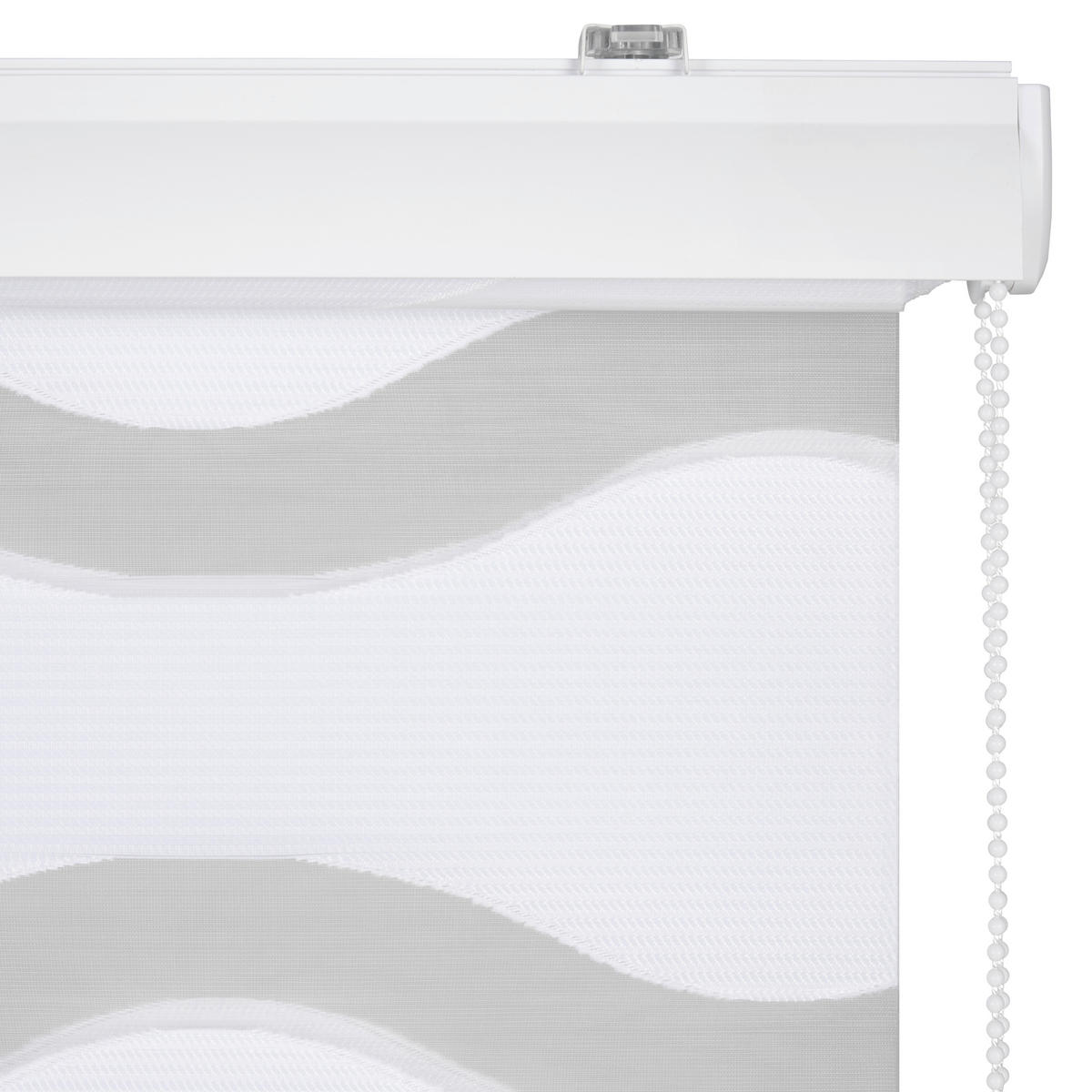 DOPPELROLLO  halbtransparent   80/210 cm   - Weiß, Basics, Kunststoff (80/210cm) - Homeware