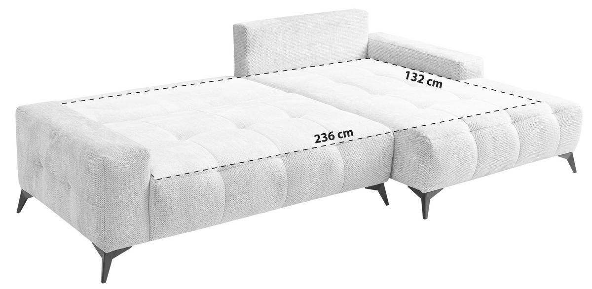 HÖRNSOFFA i flatväv beige  - beige/svart, Trend, metall/textil (290/175cm) - MID.YOU