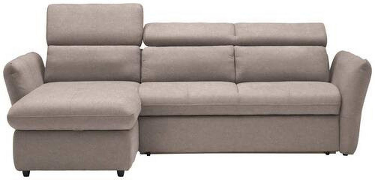 ECKSOFA in Mikrofaser Hellgrau  172/240 cm  - Hellgrau/Schwarz, Design, Kunststoff/Textil (172/240cm) - Stylife