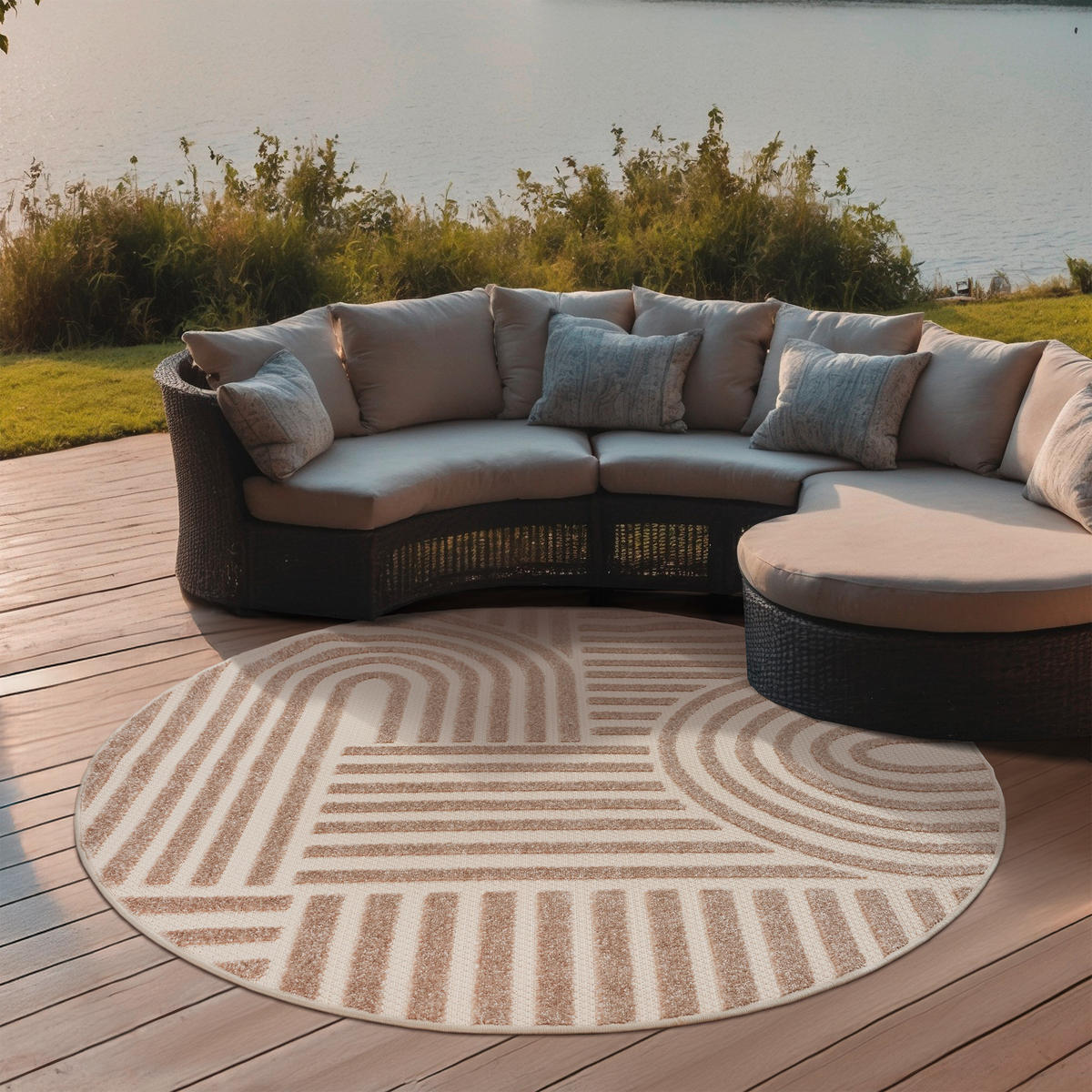 OUTDOORTEPPICH 150 cm Berlin Beige  - Beige, Basics, Kunststoff/Textil (150cm) - Novel