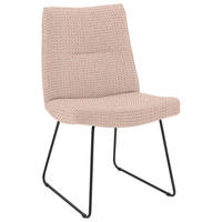 STUHL - Hellrosa/Schwarz, Design, Textil/Metall (50/90/68cm) - Valnatura