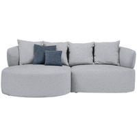 ECKSOFA in Chenille Grau  166/235 cm  - Blau/Schwarz, MODERN, Kunststoff/Textil (166/235cm) - Hom`in