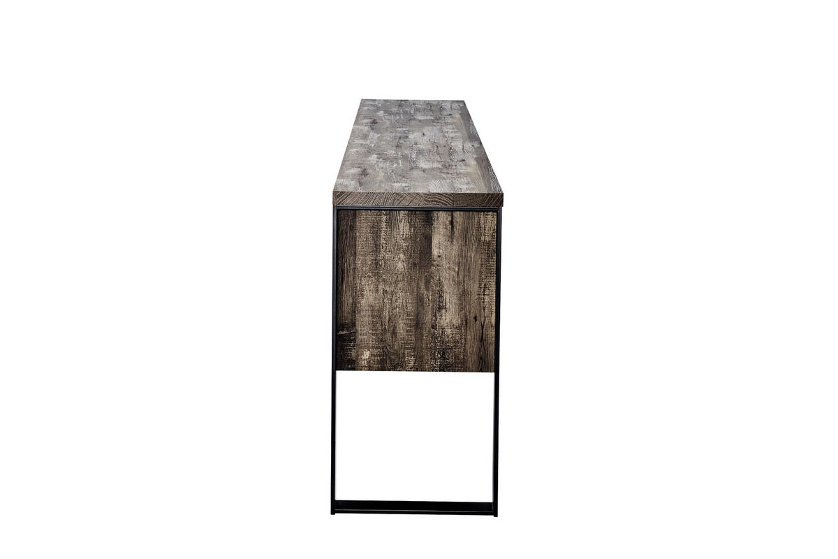 SIDEBOARD  in 180/76,2/39,5 cm  - Eichefarben/Anthrazit, Design, Holzwerkstoff/Metall (180/76,2/39,5cm)