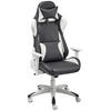 GAMINGSTUHL Schwarz, Weiß Kunststoff, Textil   - Schwarz/Weiß, MODERN, Kunststoff/Textil (66/126-134/59cm) - Livetastic