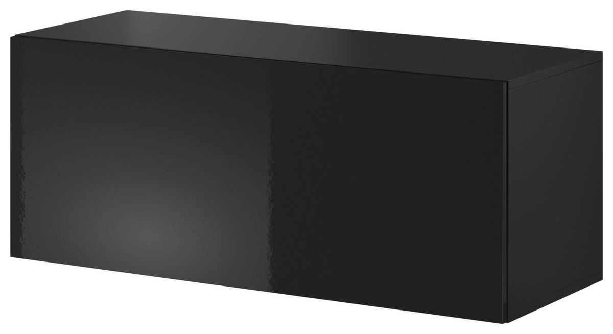 LOWBOARD  in 100/40/38 cm  - Schwarz Hochglanz/Schwarz, Design, Holzwerkstoff (100/40/38cm) - Livetastic