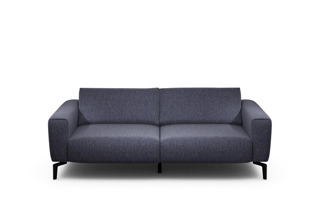 2,5-SITZER Chenille Blau  - Blau/Schwarz, Design, Textil/Metall (220/86/86-94cm) - SENSOO