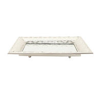 DEKORSKÅL    - silver, Klassisk, metall/glas (43,5/28/5,5cm) - Ambia Home